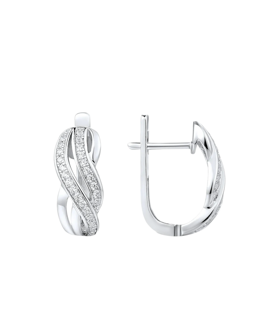 Sterling silver earrings with zircons