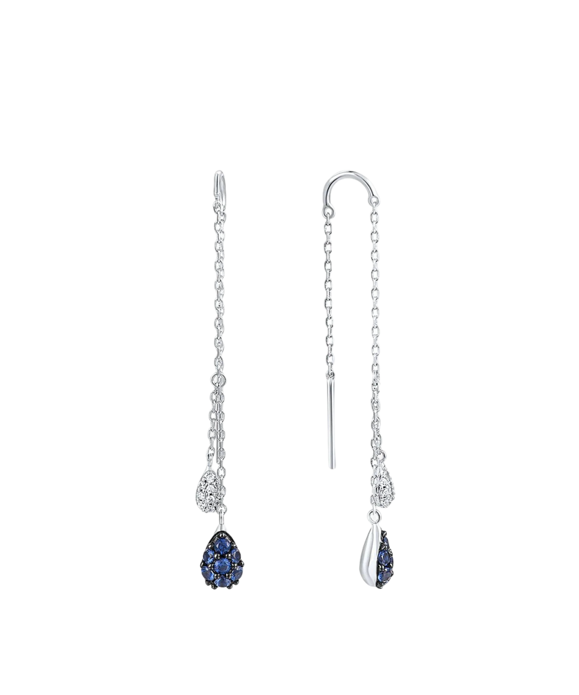 Sterling silver earrings with zircons