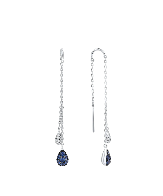 Sterling silver earrings with zircons