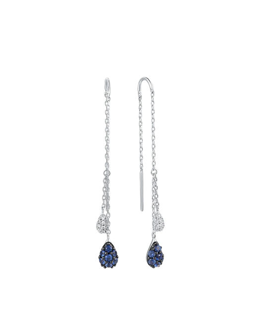 Sterling silver earrings with zircons