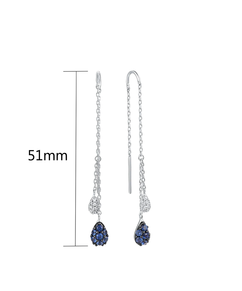 Sterling silver earrings with zircons