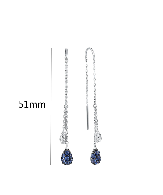 Sterling silver earrings with zircons