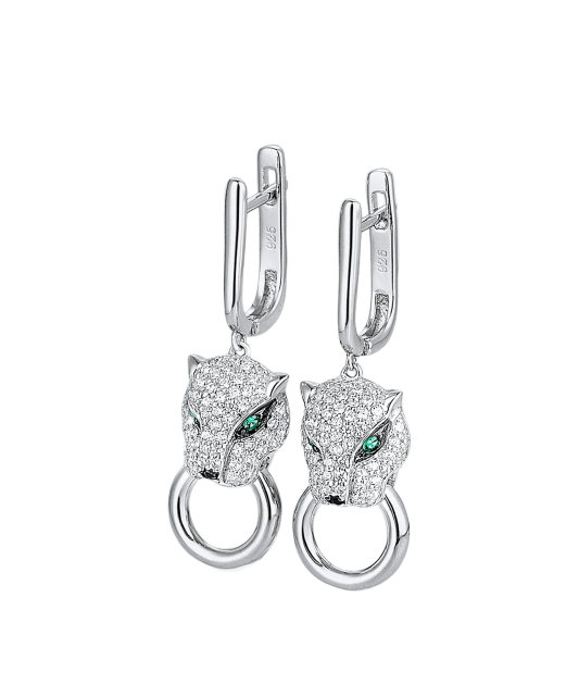 Sterling Silver earrings with zircons and spinels