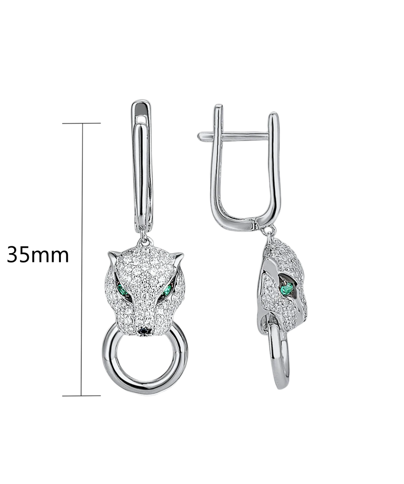 Sterling Silver earrings with zircons and spinels