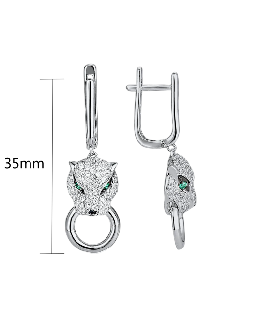 Sterling Silver earrings with zircons and spinels