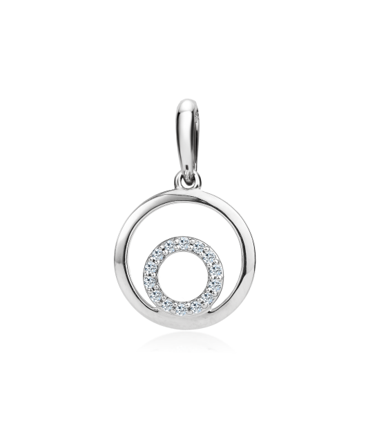 White gold pendant with diamonds