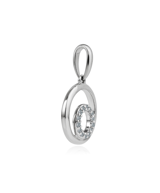 White gold pendant with diamonds