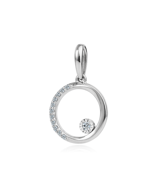 White gold pendant with diamonds