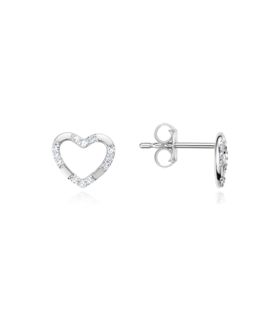 White gold earrings with diamonds