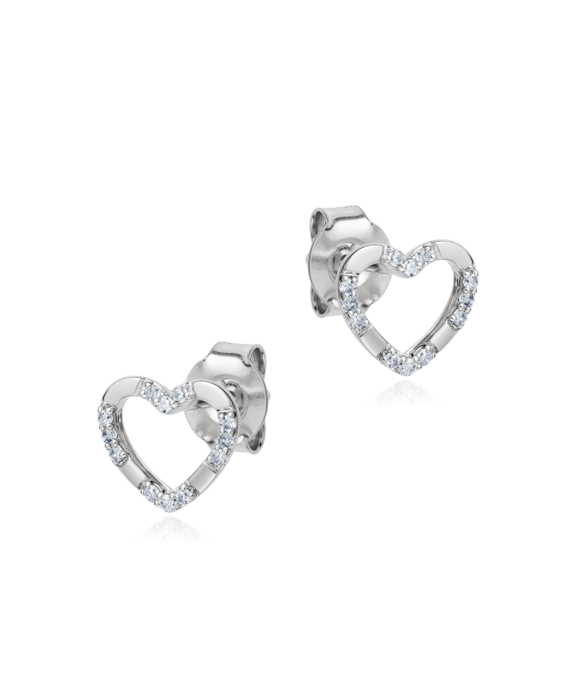 White gold earrings with diamonds