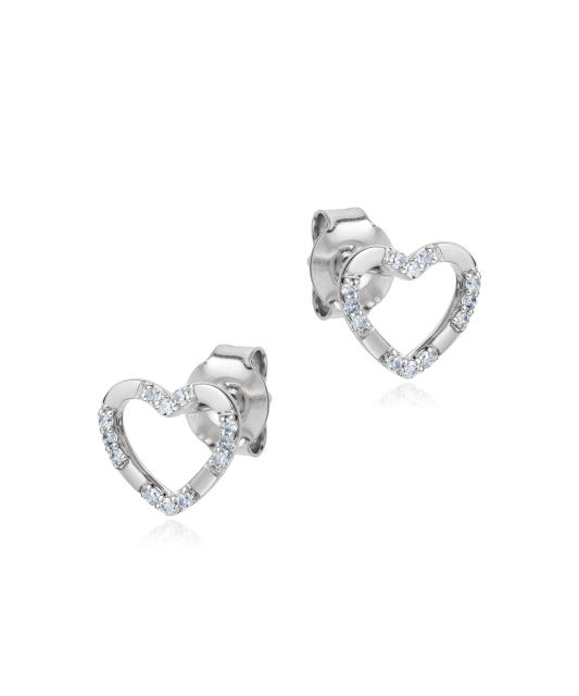 White gold earrings with diamonds