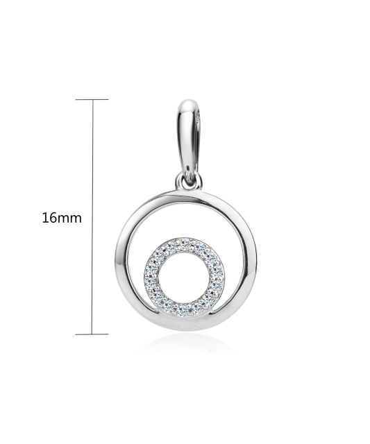 White gold pendant with diamonds