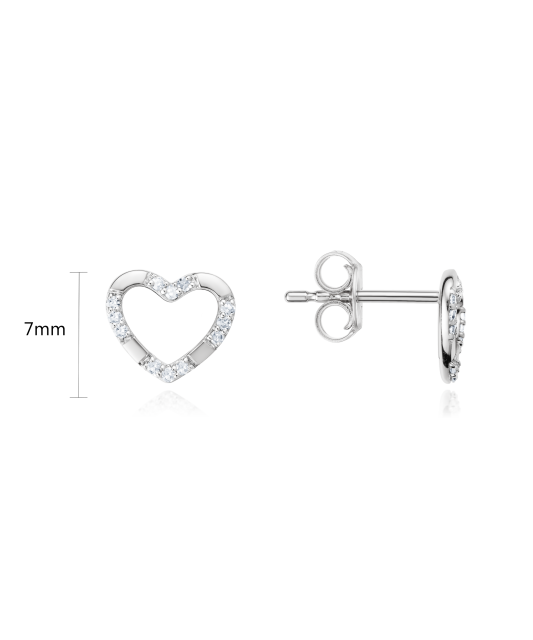 Valkokultaiset korvakorut timanteilla