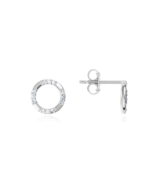 White gold earrings with diamonds