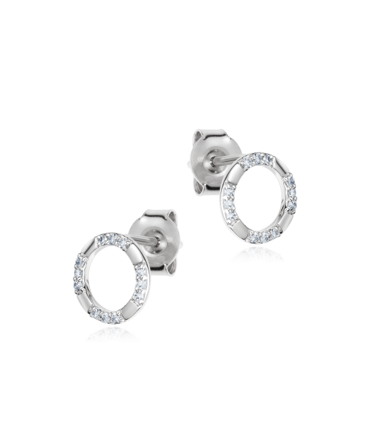 White gold earrings with diamonds