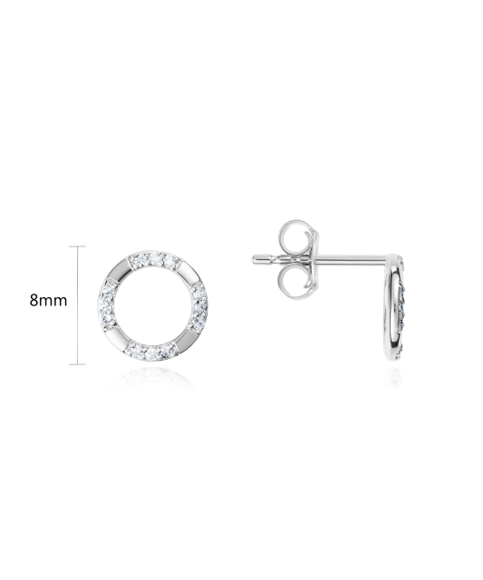 White gold earrings with diamonds