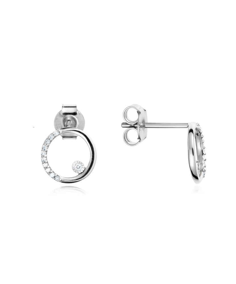 White gold earrings with diamonds