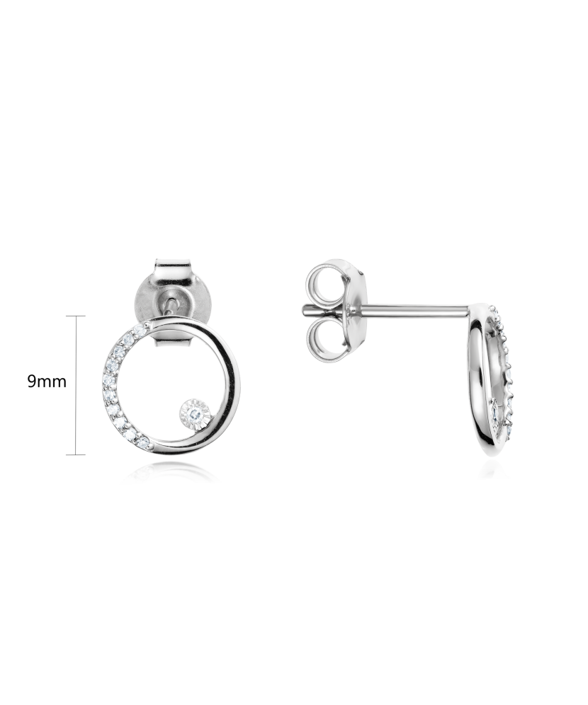 White gold earrings with diamonds