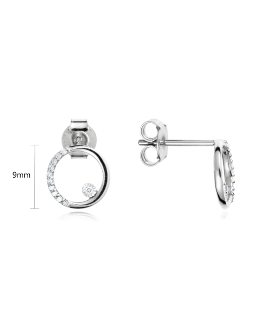 White gold earrings with diamonds