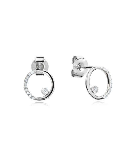 White gold earrings with diamonds