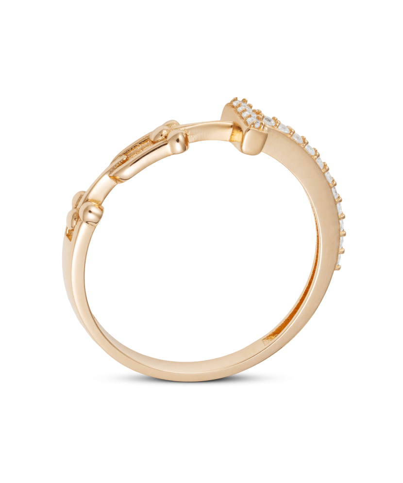 Kultasormus zirkoneilla