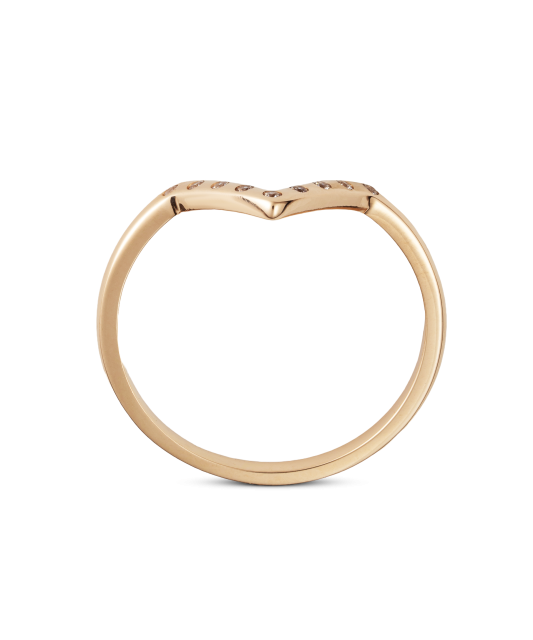 Gold ring with zircons