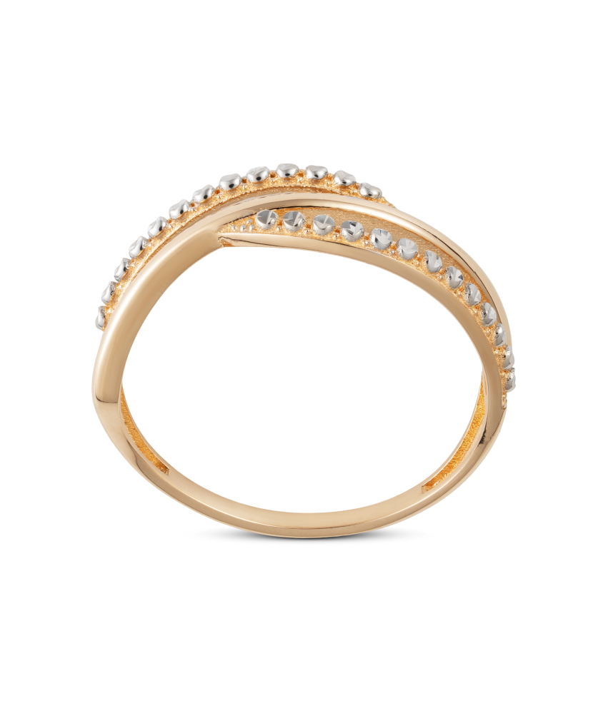 Gold ring with zircons