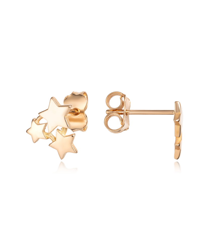 Gold earrings "stars"