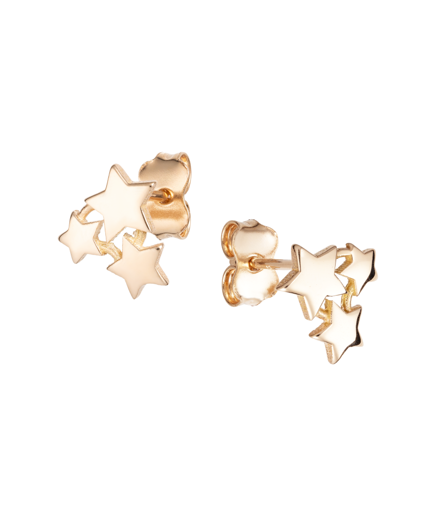 Gold earrings "stars"