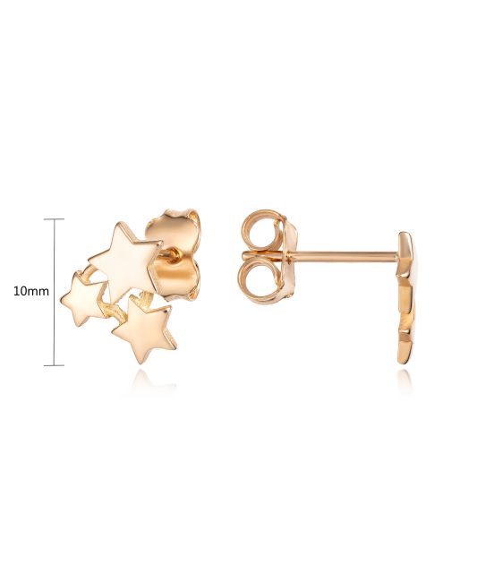 Gold earrings "stars"