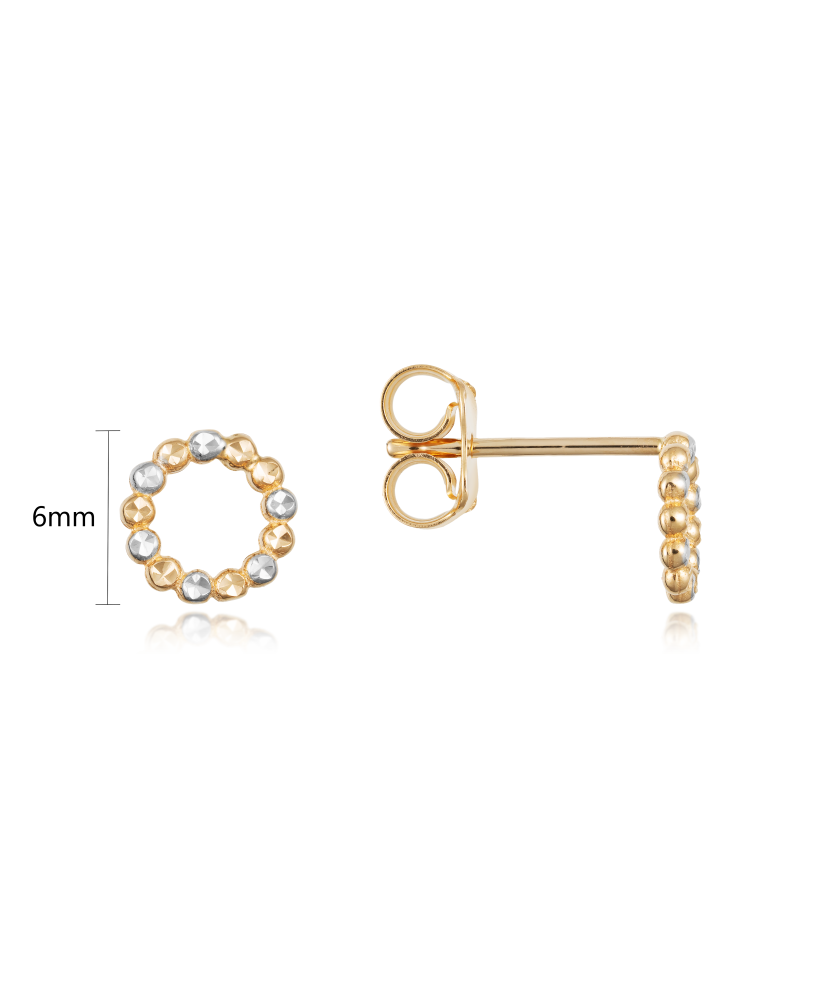 Gold earrings 6mm