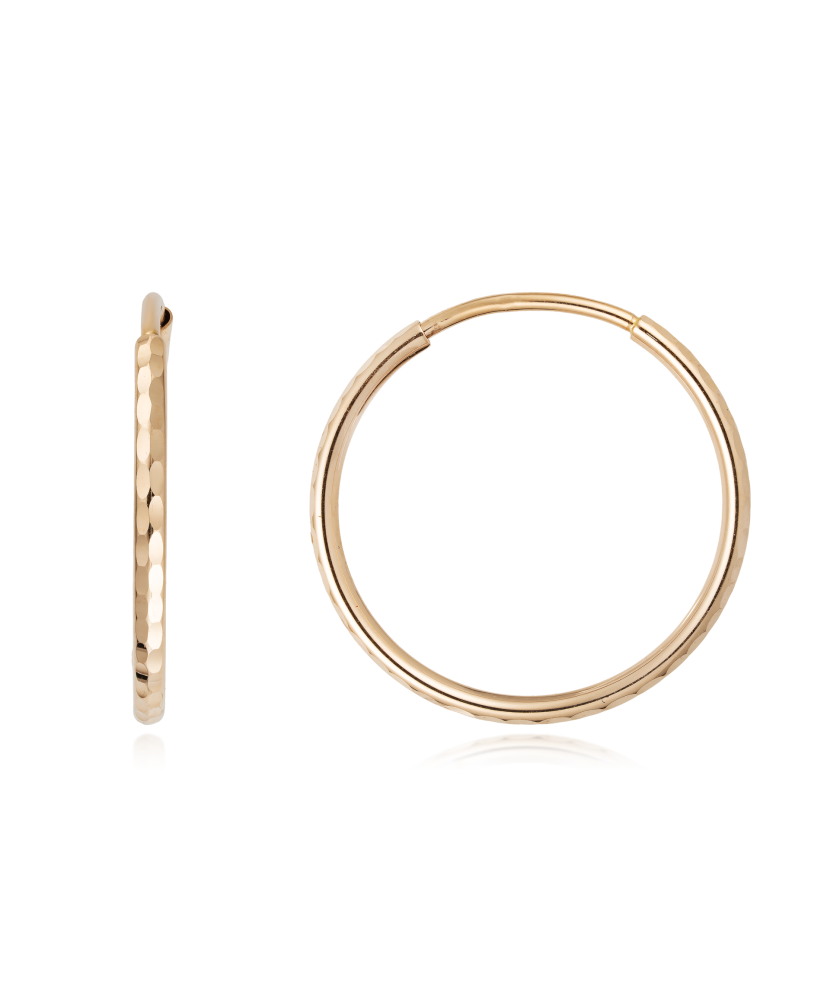 Kultaiset rengaskorvakorut 17mm