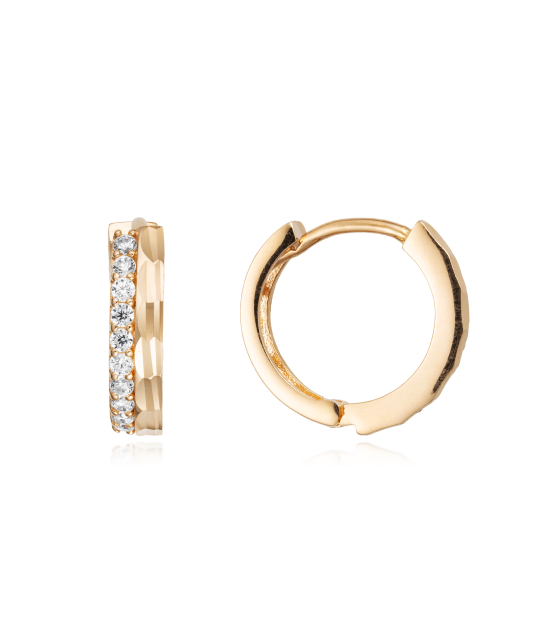 Kultaiset korvakorut zirkoneilla