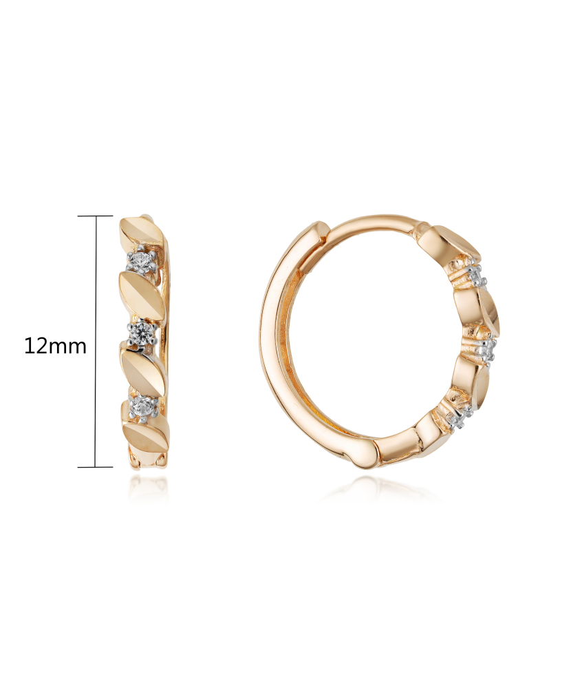 Kultaiset korvakorut zirkoneilla