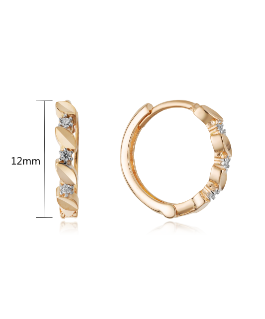 Kultaiset korvakorut zirkoneilla