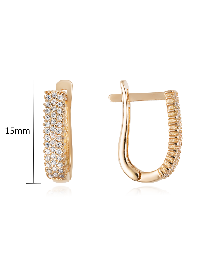 Kultaiset korvakorut zirkoneilla