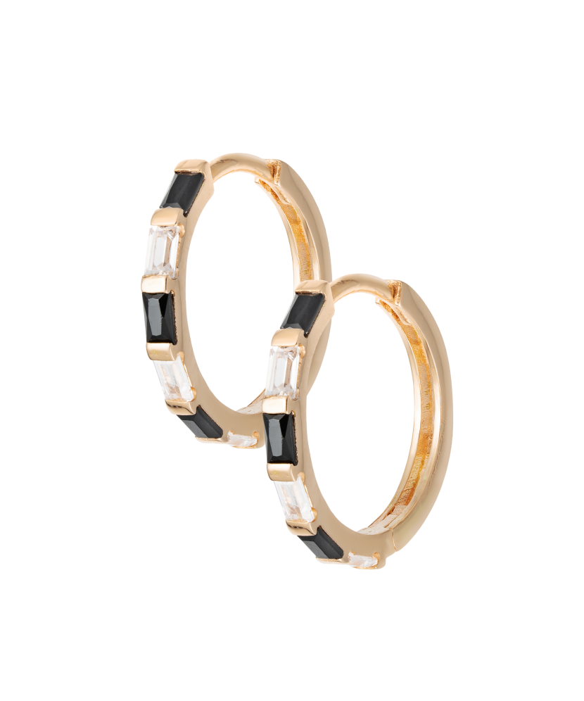 Kultaiset korvakorut zirkoneilla