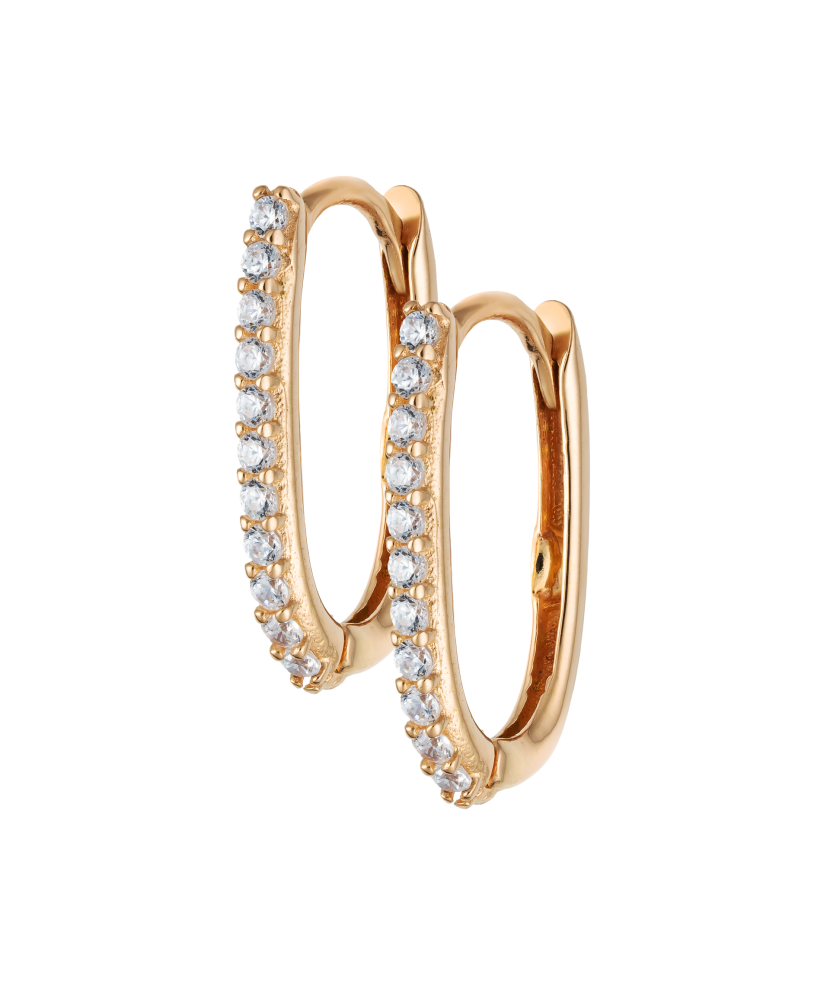 Kultaiset korvakorut zirkoneilla