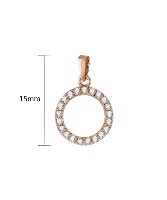 White gold pendant with zirconium