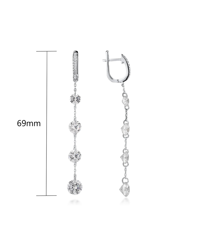 Sterling silver earrings with zircons