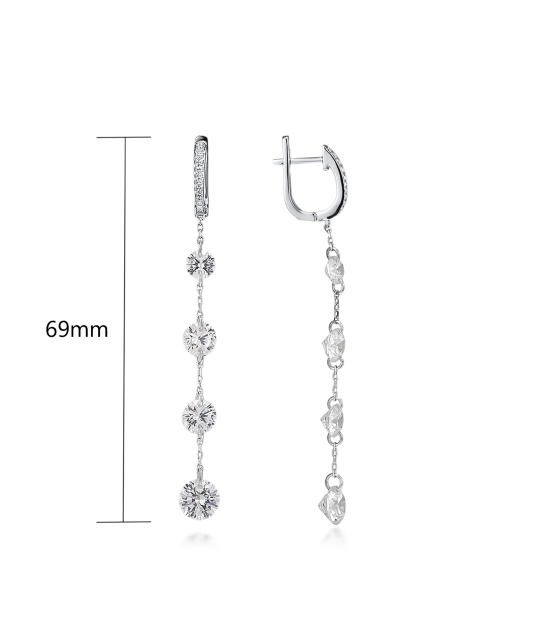 Sterling silver earrings with zircons