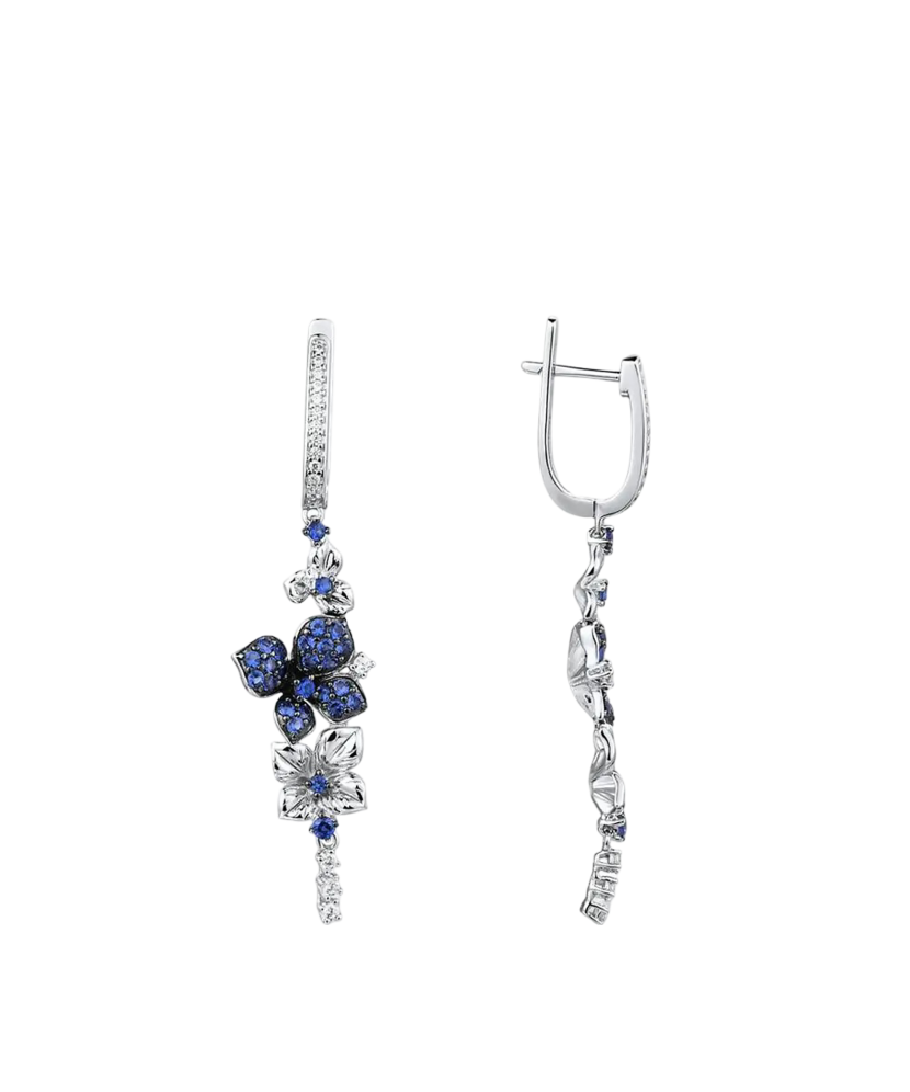 Sterling Silver earrings with zircons and spinels