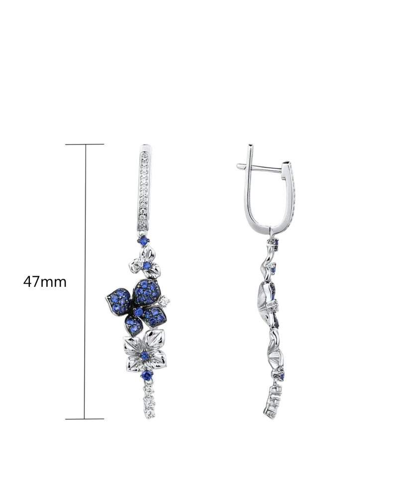 Sterling Silver earrings with zircons and spinels
