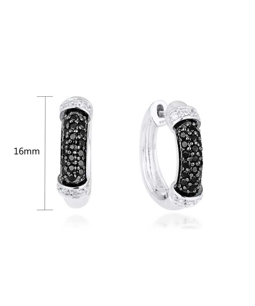 Hopeiset korvakorut zirkoneilla ja spinellillä