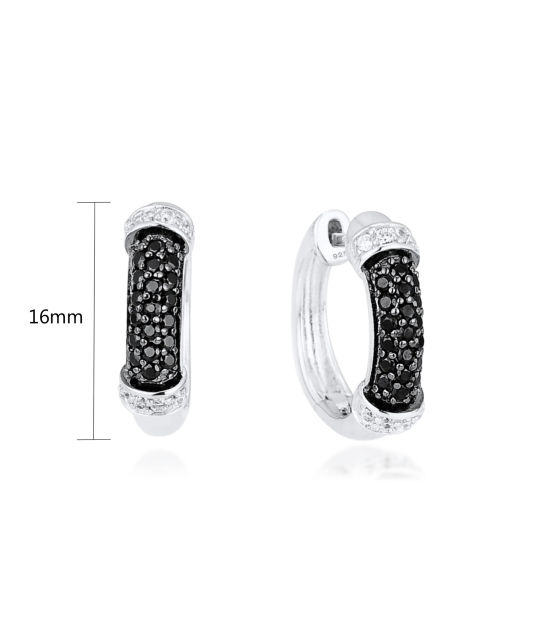 Sterling Silver earrings with zircons and spinels