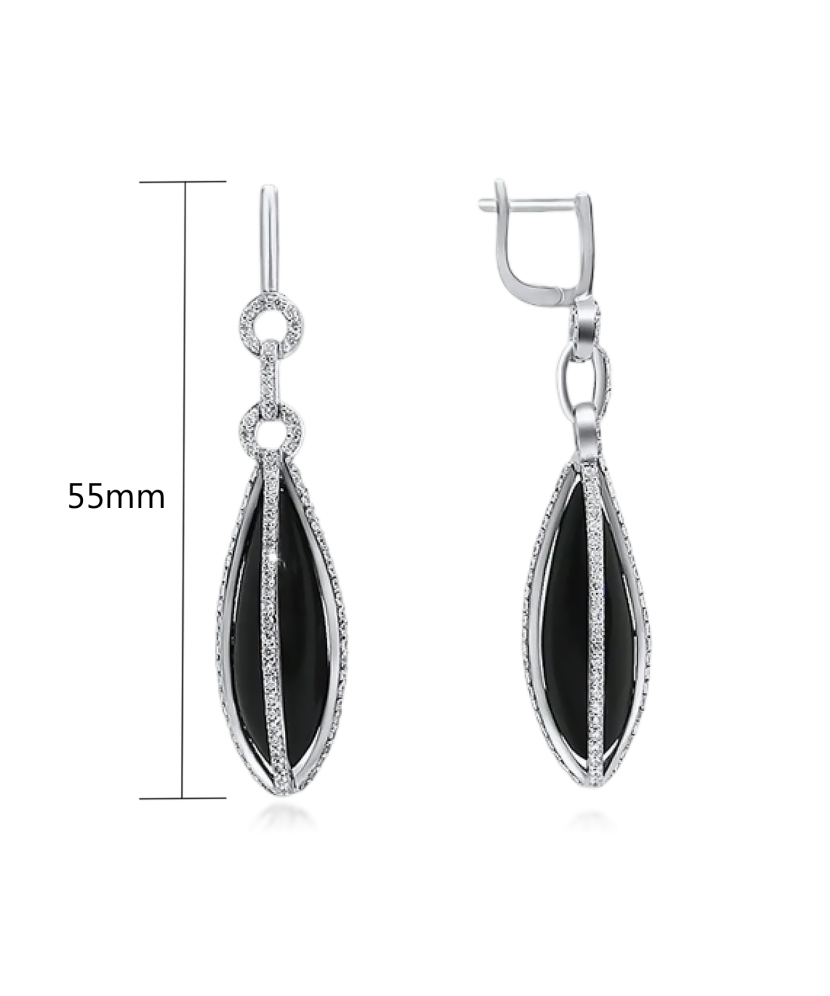 Sterling silver earrings with zircons