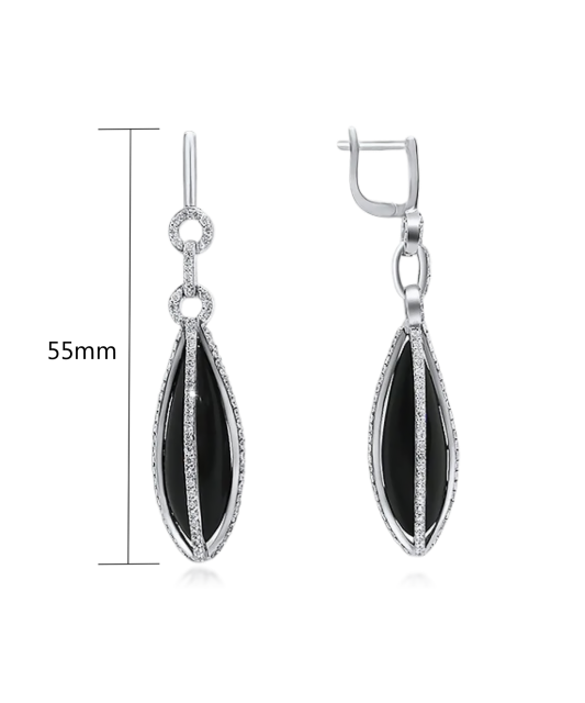 Sterling silver earrings with zircons