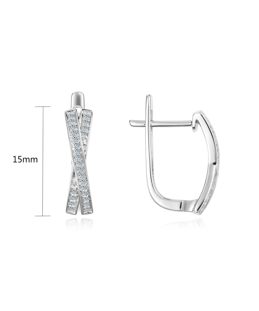 White gold earrings with diamonds