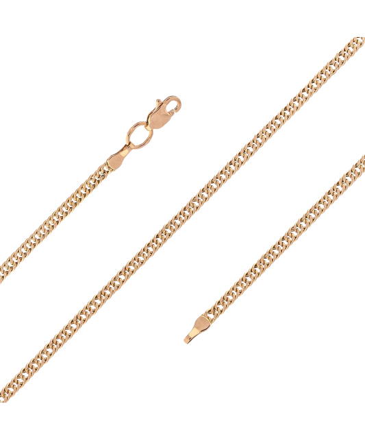 Gold chain "Double curb" 3mm