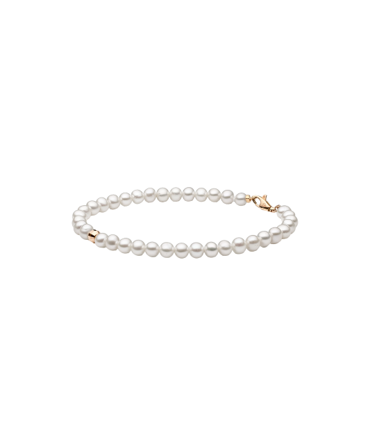 Pearl bracele twith gold